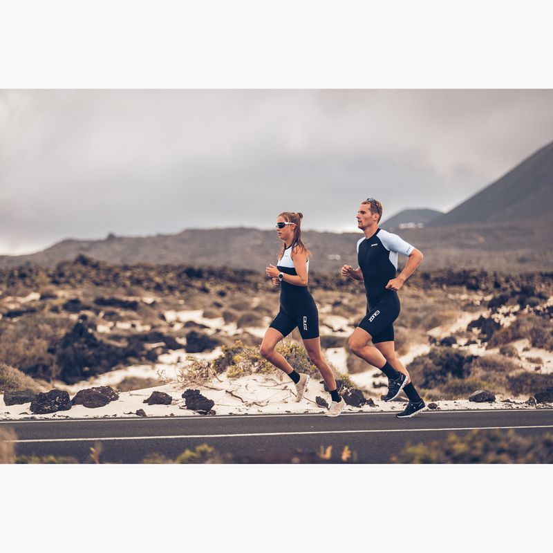 Комбінезон для тріатлону жіночий ZONE3 Lava Long Distance Trisuit black/white/green 4