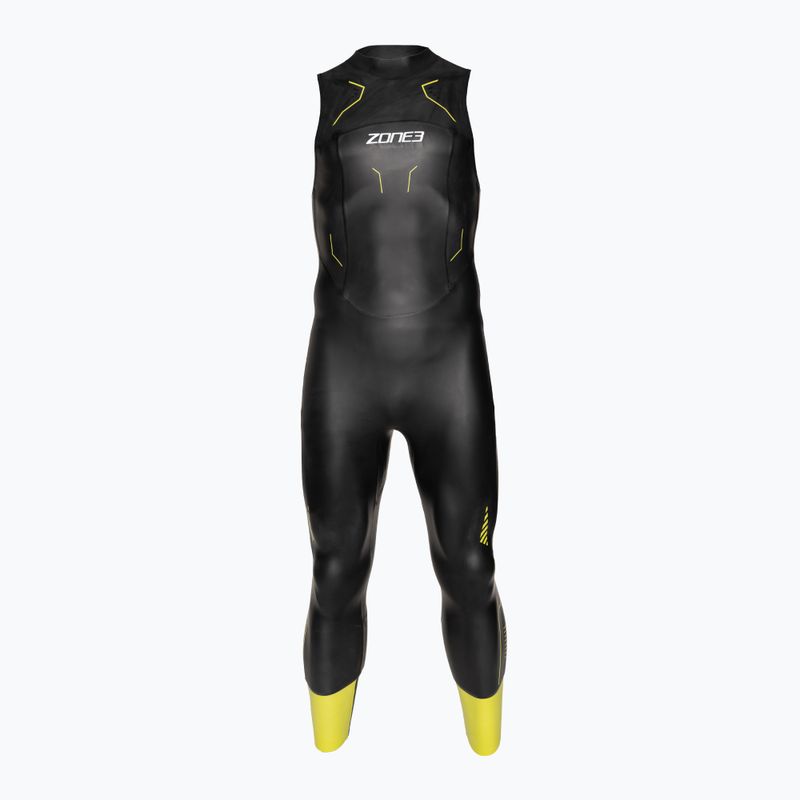 Гідрокостюм для тріатлону чоловічий ZONE3 Sleeveless Vision black/lime/gun metal 2