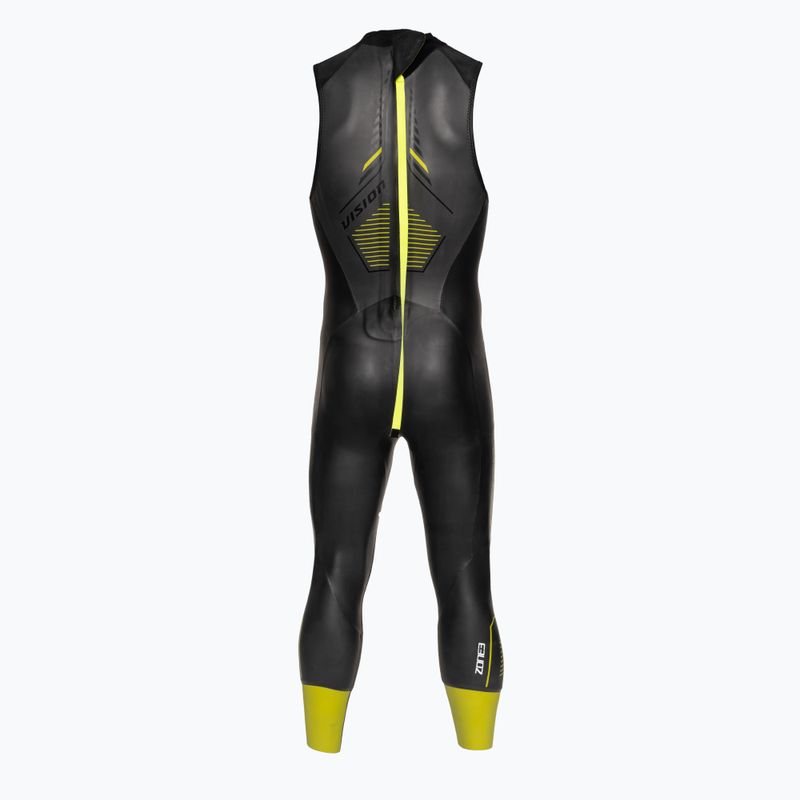 Гідрокостюм для тріатлону чоловічий ZONE3 Sleeveless Vision black/lime/gun metal 3