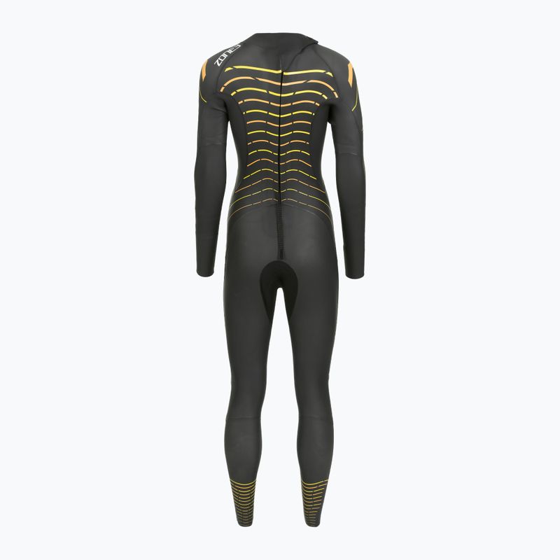 Гідрокостюм для тріатлону жіночий Zone3 Thermal Aspect Breaststroke 2,5 мм black/orange/yellow 3