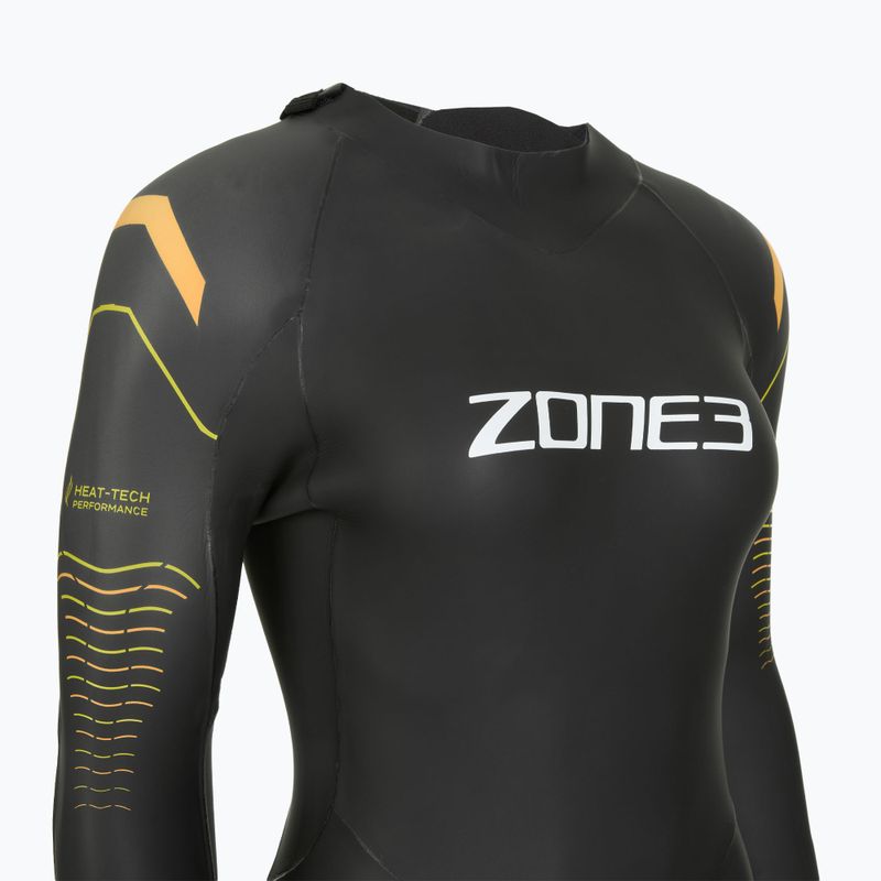 Гідрокостюм для тріатлону жіночий Zone3 Thermal Aspect Breaststroke 2,5 мм black/orange/yellow 4