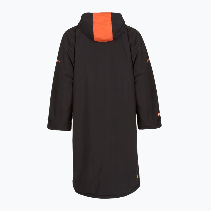 Пальто ZONE3 Oversized Polar Fleece Robe Parka black/orange 2