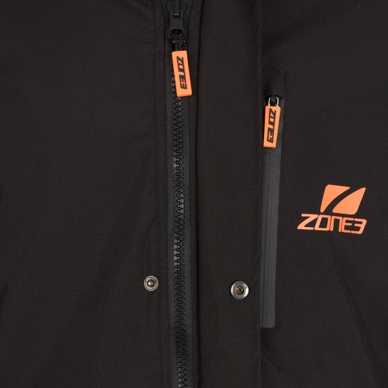 Пальто ZONE3 Oversized Polar Fleece Robe Parka black/orange 5