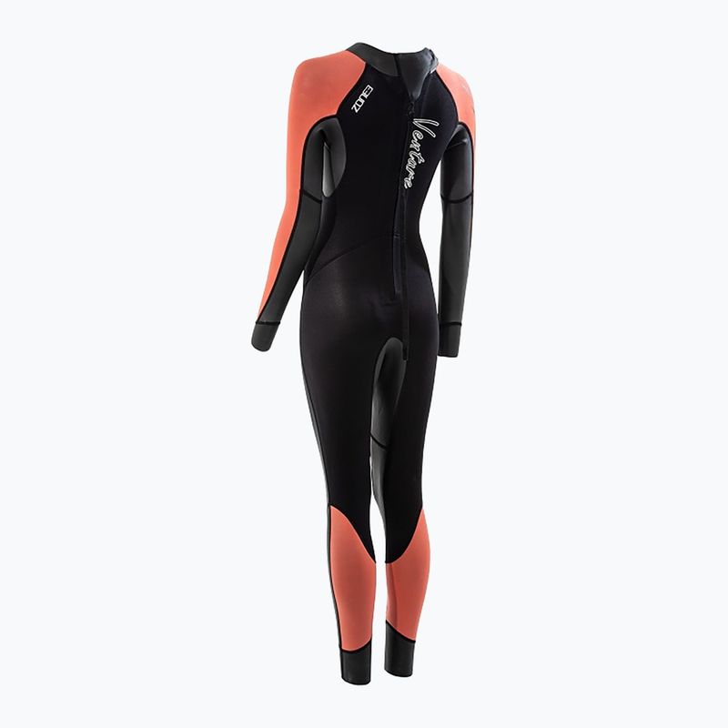 Гідрокостюм для тріатлону жіночий ZONE3 Venture black/orange 2