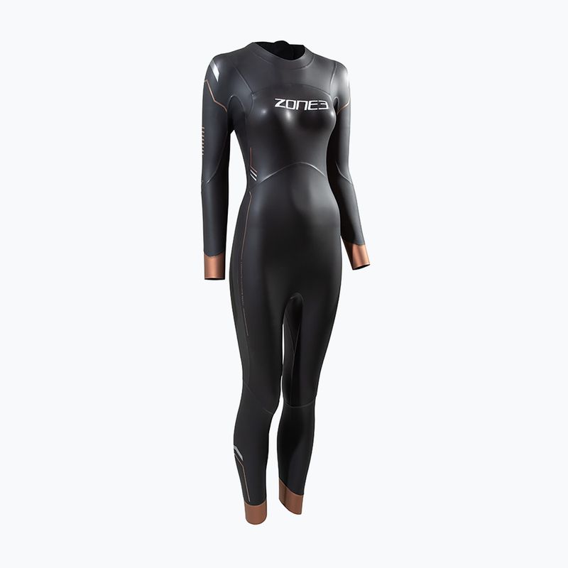 Гідрокостюм для тріатлону жіночий ZONE3 Thermal Agile 3 мм black/gold