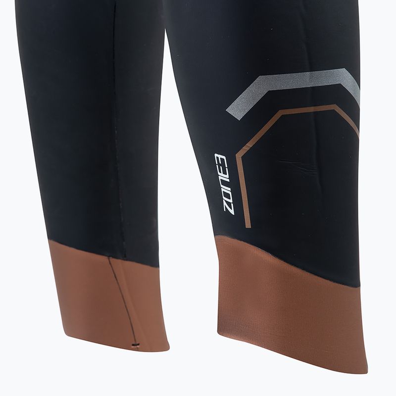 Гідрокостюм для тріатлону жіночий ZONE3 Thermal Agile 3 мм black/gold 5
