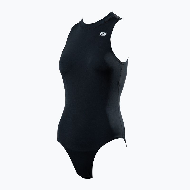 Жіночий злитий купальник ZONE3 OWS Renew High Neck чорний 6