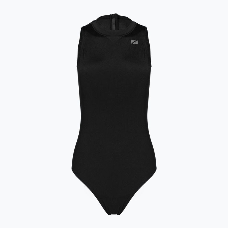 Жіночий злитий купальник ZONE3 OWS Renew High Neck чорний