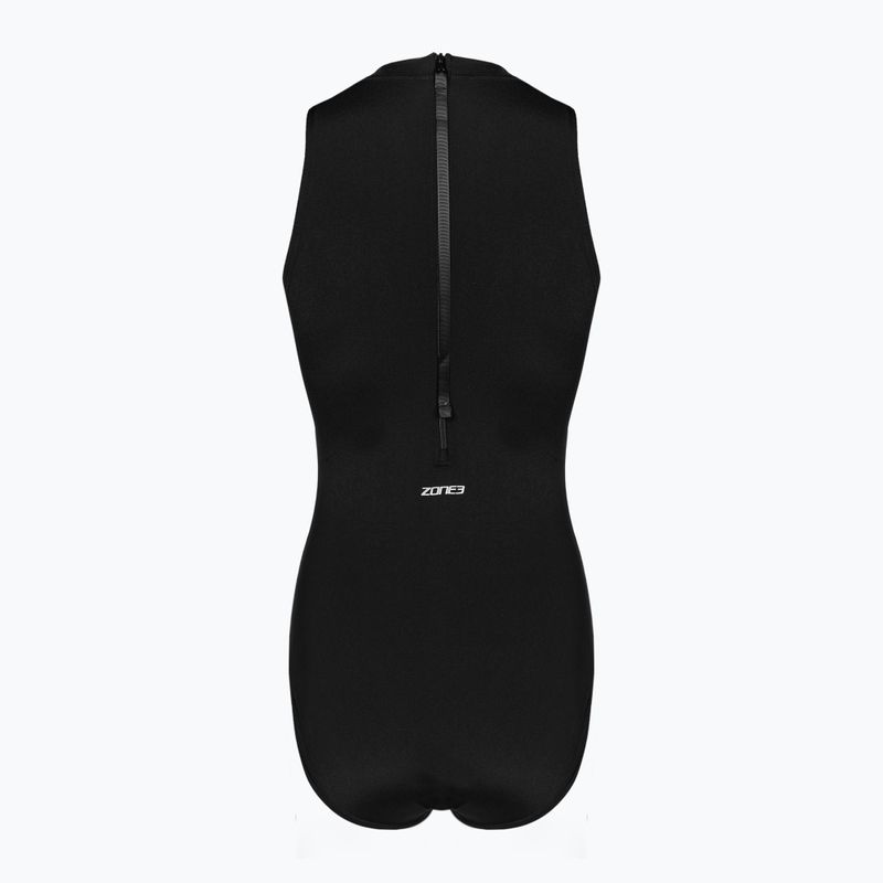 Жіночий злитий купальник ZONE3 OWS Renew High Neck чорний 2