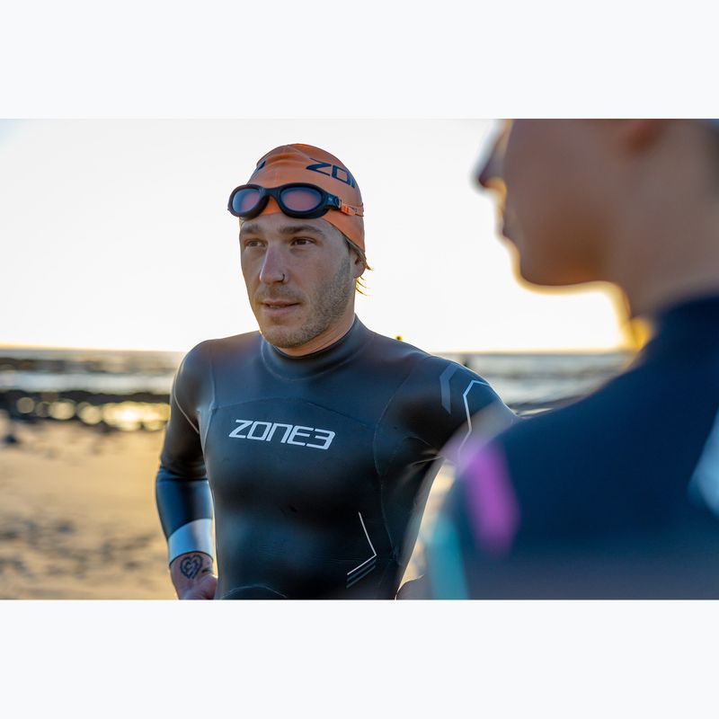 Окуляри для плавання ZONE3 Venator-X чорні/неоново-помаранчеві 4