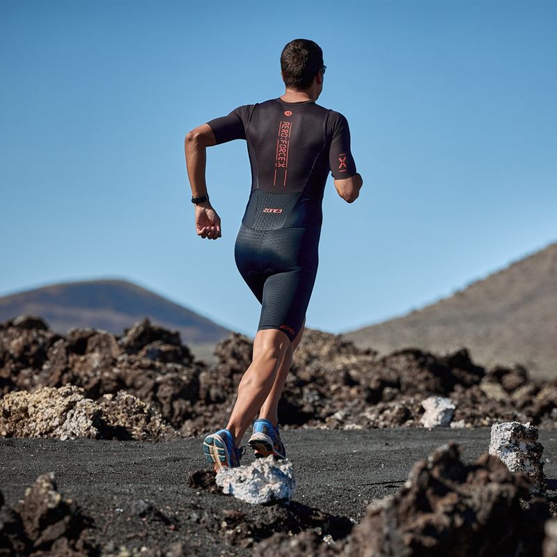 Чоловічий костюм для триатлону ZONE3 Aeroforce X II Trisuit чорний 11