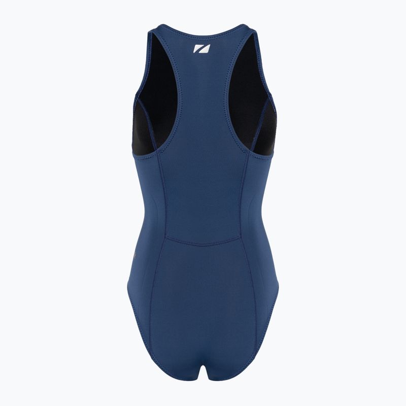 Жіночий гідрокостюм ZONE3 Yulex без рукавів темно-синього кольору 2
