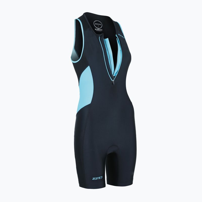 Жіночий триатлонний костюм ZONE3 Activate Trisuit чорний/бірюзовий 2