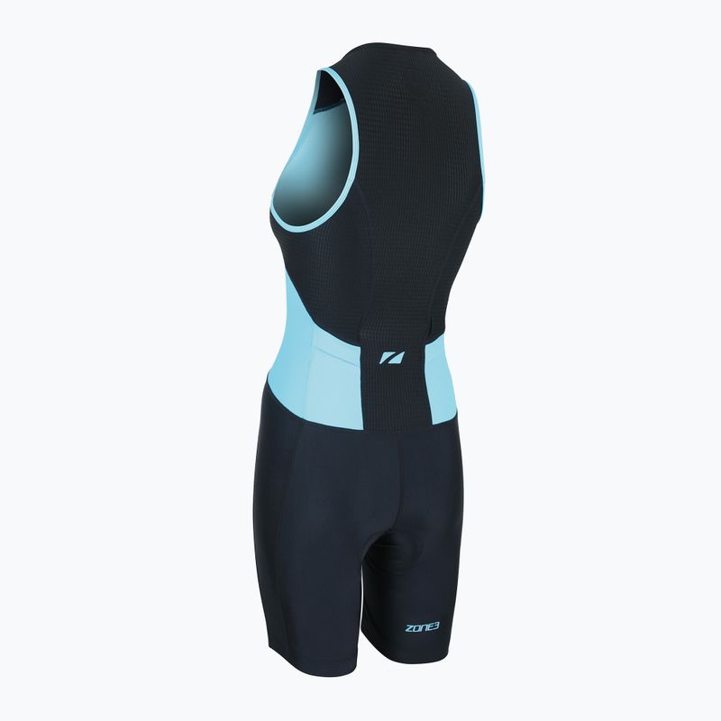 Жіночий триатлонний костюм ZONE3 Activate Trisuit чорний/бірюзовий 3