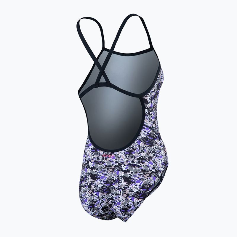 Жіночий злитий купальник ZONE3 Pacific Koa Strap Back чорний/зелений 5