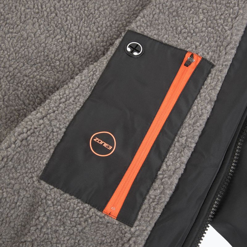 Плащ ZONE3 Recycled Robe Parka black/grey/orange 7