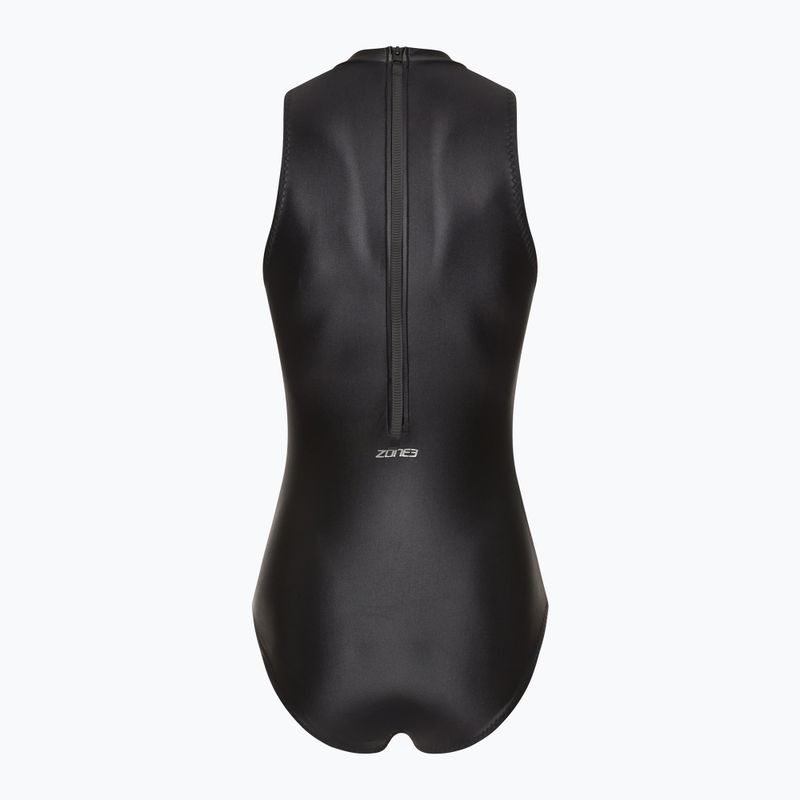 Жіночий злитий купальник ZONE3 OWS Ti+ Thermal High Neck чорний 2