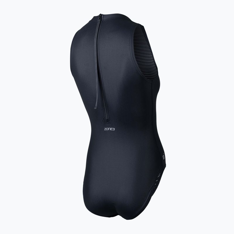 Жіночий злитий купальник ZONE3 OWS Ti+ Thermal High Neck чорний 2
