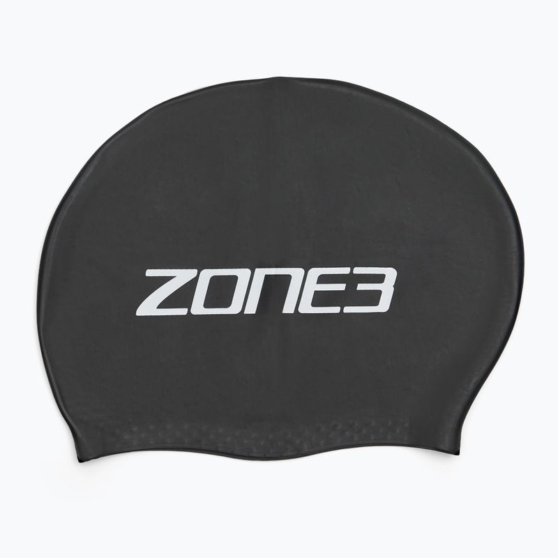ZONE3 Шапочка для плавання з довгим волоссям чорна