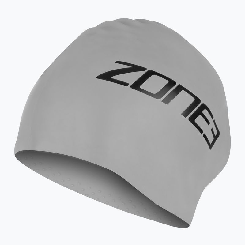 Шапочка для плавання ZONE3 для довгого волосся срібляста