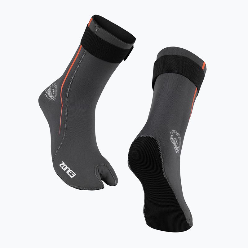 Шкарпетки неопренові ZONE3 Active Flex Swim 3 мм grey/orange