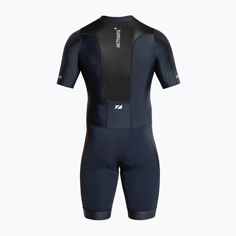 Комбінезон для тріатлону чоловічий ZONE3 Activate+ Trisuit black 2