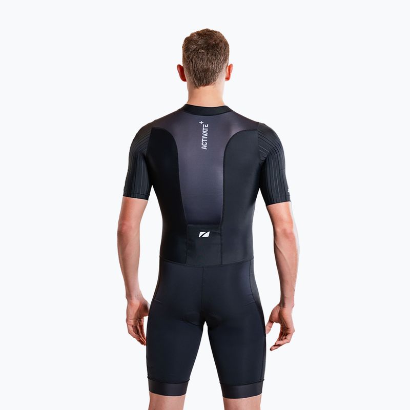 Комбінезон для тріатлону чоловічий ZONE3 Activate+ Trisuit black 5