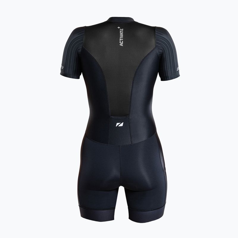 Комбінезон для тріатлону жіночий ZONE3 Activate+ Trisuit black 2