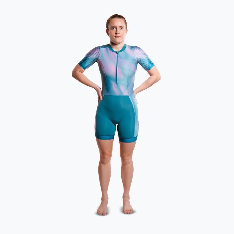 Комбінезон для тріатлону жіночий ZONE3 Activate+ Trisuit print 3