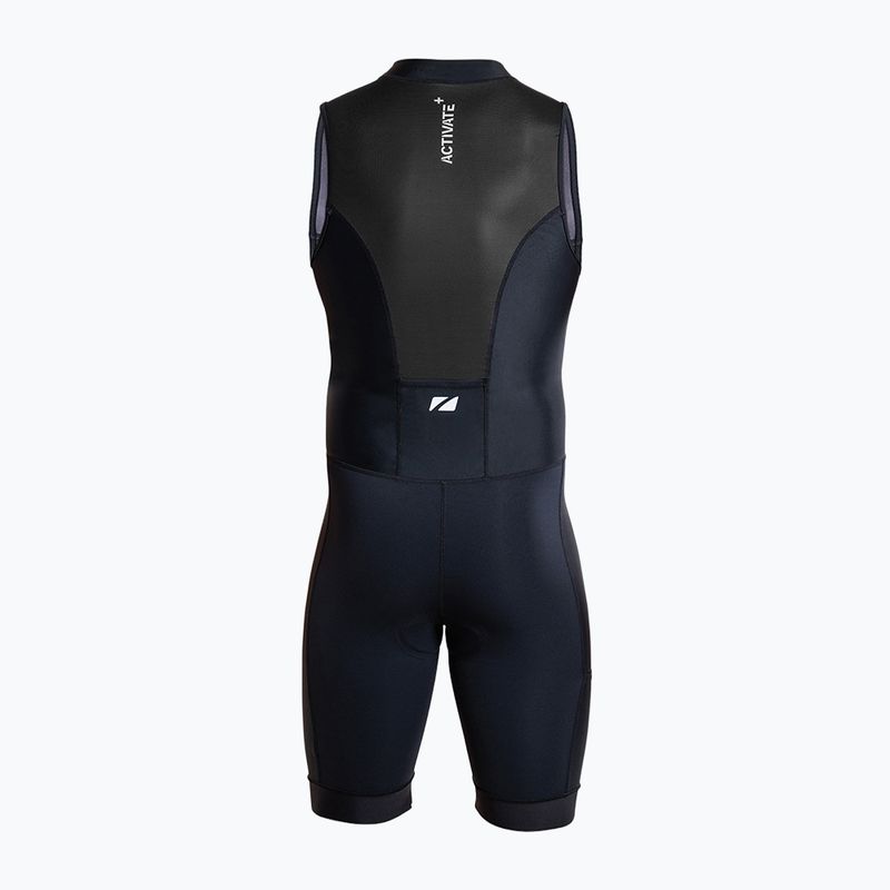 Комбінезон для тріатлону чоловічий ZONE3 Activate+ Sleeveless Trisuit black 2