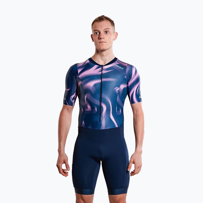 Комбінезон для тріатлону чоловічий ZONE3 Activate+ Trisuit print 3