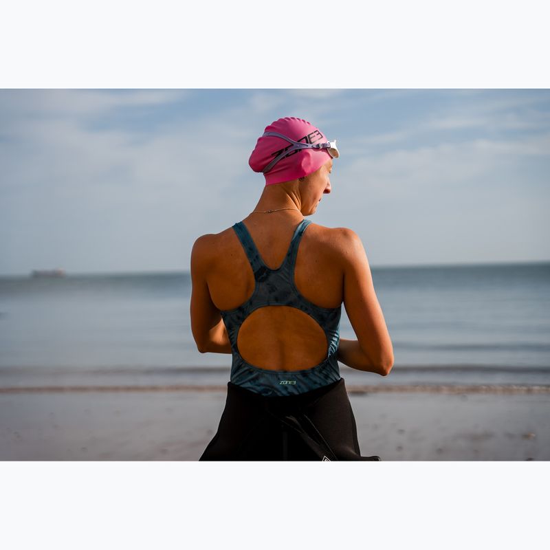 Купальник суцільний жіночий ZONE3 Classic teal tie-dye 10