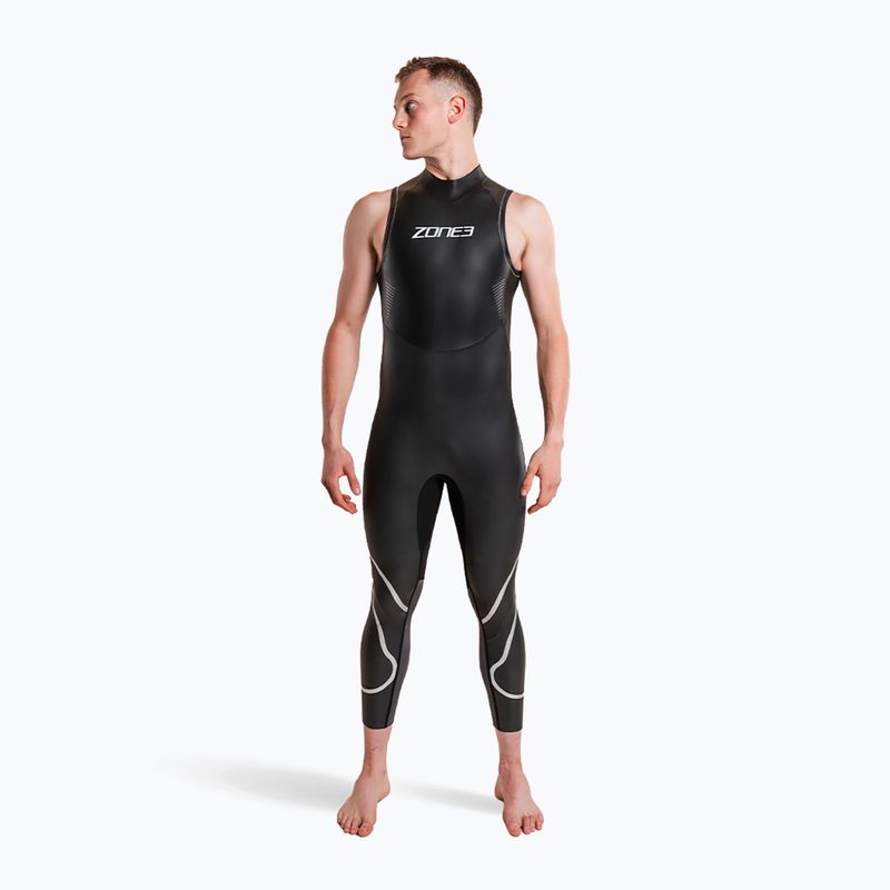 Гідрокостюм тріатлонний чоловічий ZONE3 Glide Sleeveless Wetsuit black/grey 3