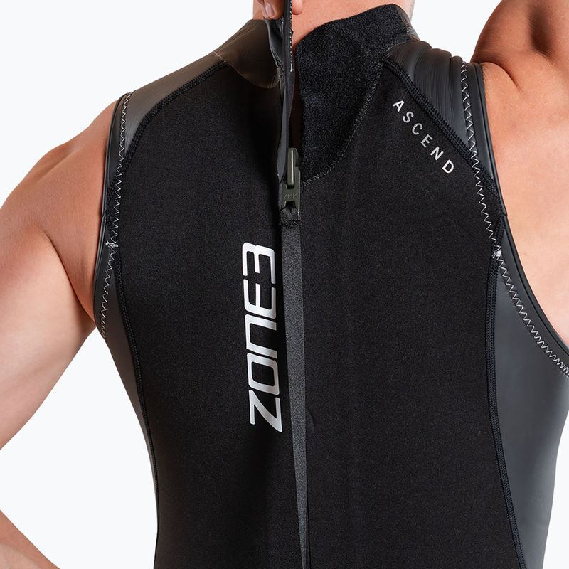 Гідрокостюм тріатлонний чоловічий ZONE3 Glide Sleeveless Wetsuit black/grey 7