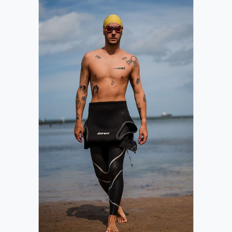 Гідрокостюм тріатлонний чоловічий ZONE3 Glide Sleeveless Wetsuit black/grey 10