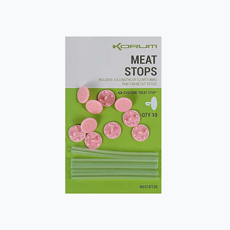 Стопери для приманок Korum Meat Stops 10 шт. рожеві K0310120