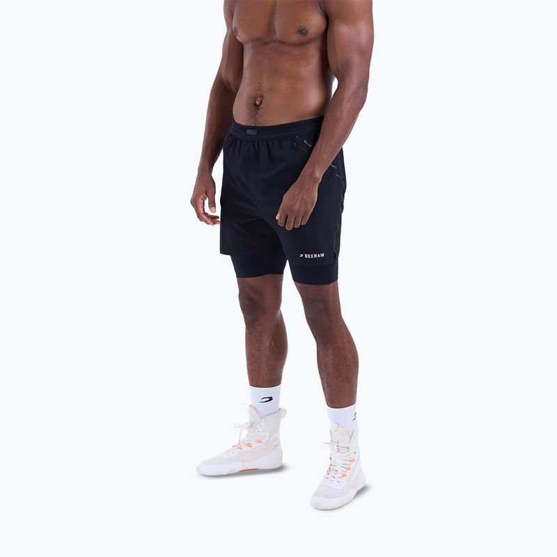 Шорти для тренувань чоловічі BOXRAW Sparring Club 2-in-1 black 4