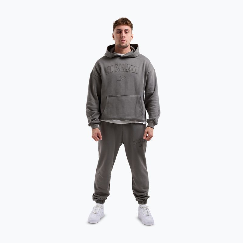 Кофта чоловіча BOXRAW East Street Hoodie distressed grey 2