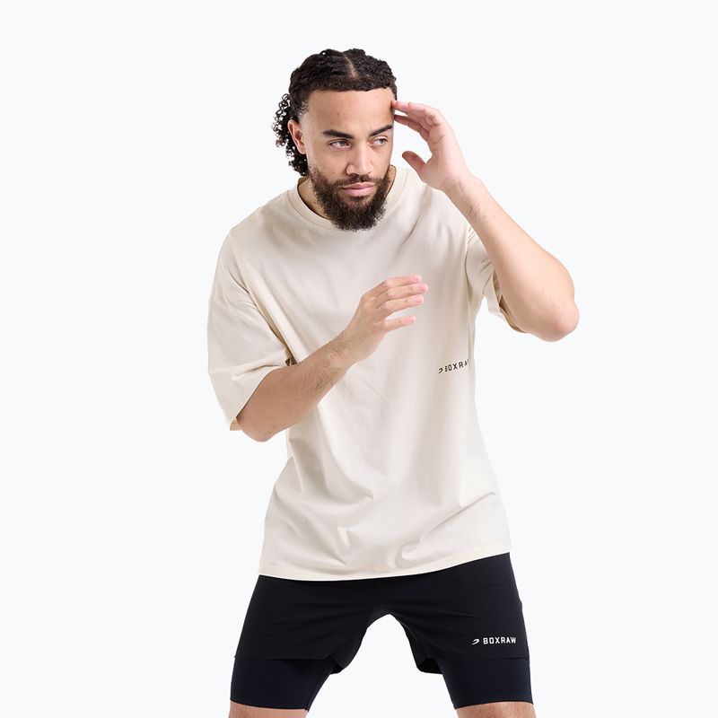 Футболка чоловіча BOXRAW Sparring Club Oversized washed beige 4