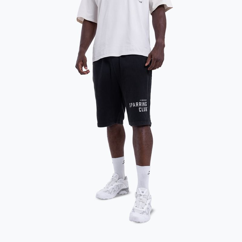 Шорти для тренувань чоловічі BOXRAW Sparring Club Sweat washed black