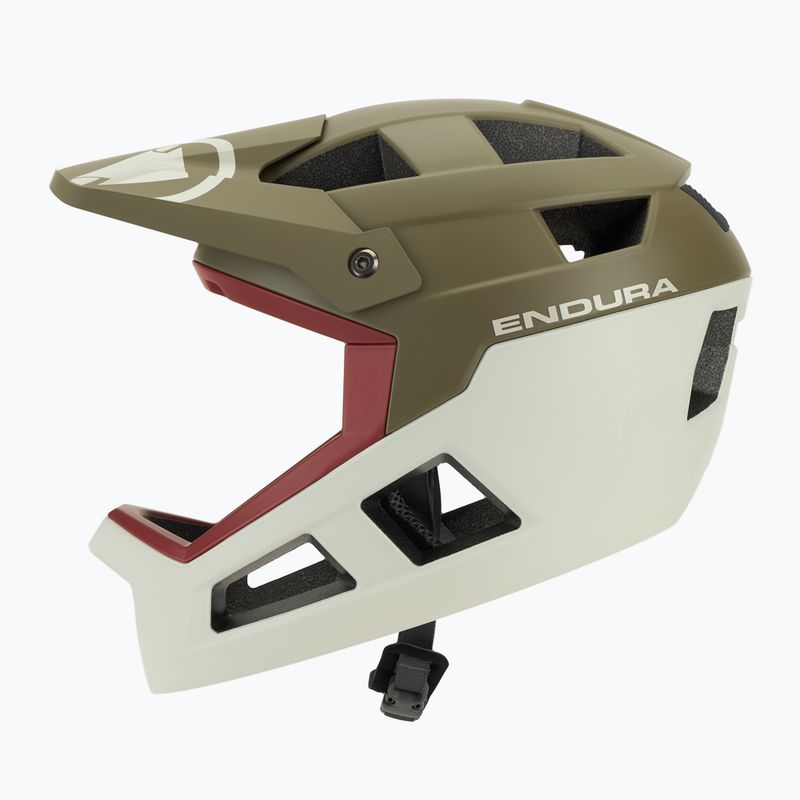 Шолом велосипедний Endura Singletrack Full Face tweed green 3