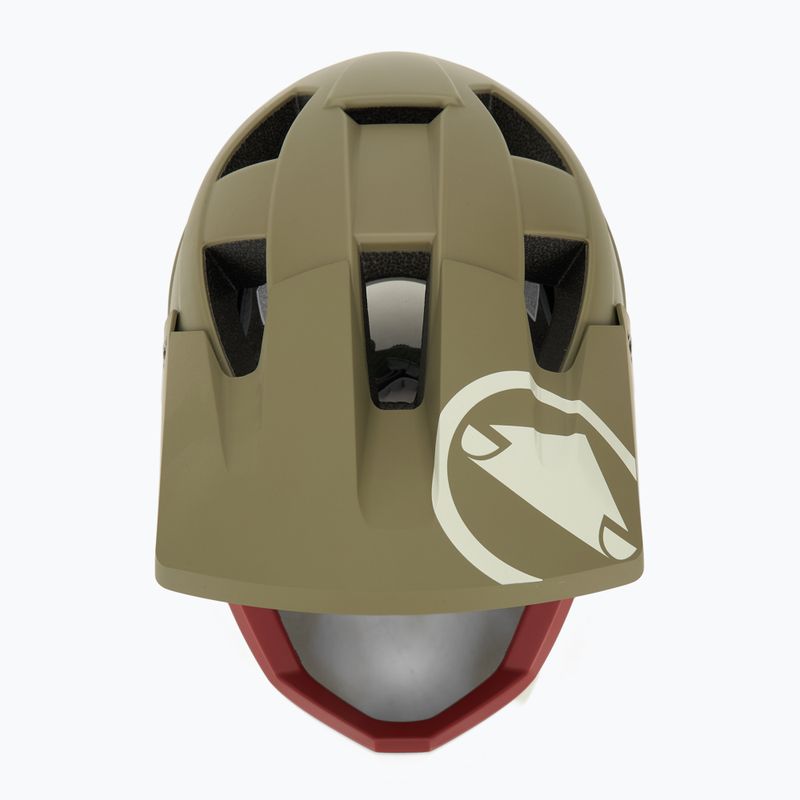 Шолом велосипедний Endura Singletrack Full Face tweed green 6