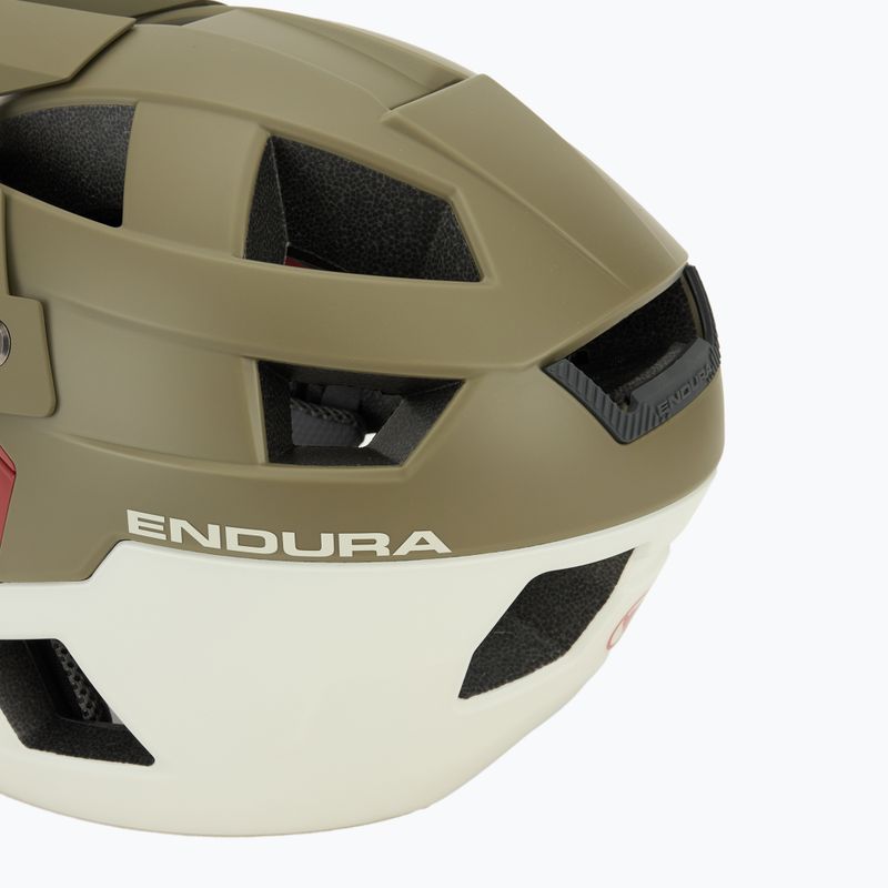 Шолом велосипедний Endura Singletrack Full Face tweed green 8