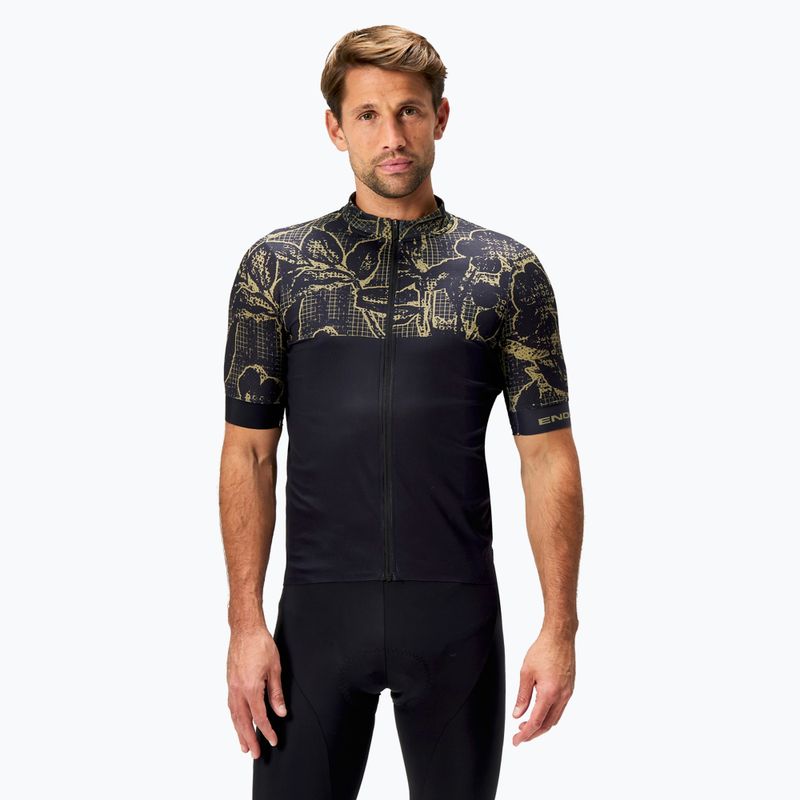 Чоловіча велофутболка Endura Floral FS260 чорна