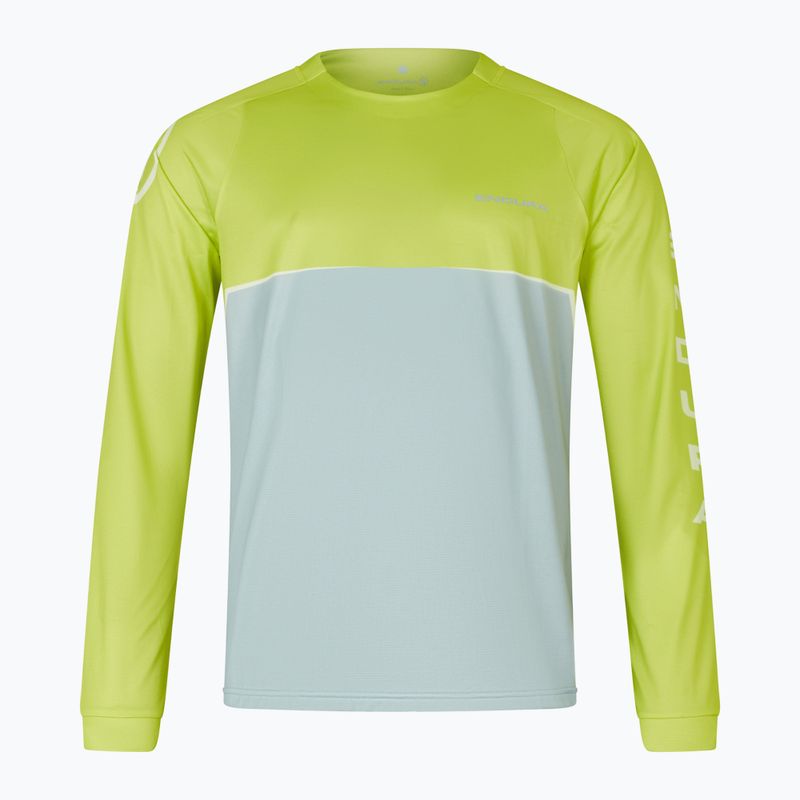 Лонгслів велосипедний чоловічий Endura Core Printed lime green
