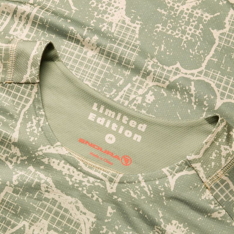 Лонгслів велосипедний чоловічий Endura Grid Floral Ltd tweed green 6