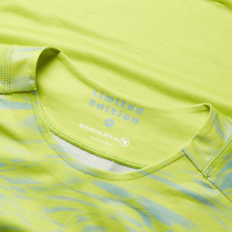Лонгслів велосипедний чоловічий Endura Marble Ltd Printed lime green 3