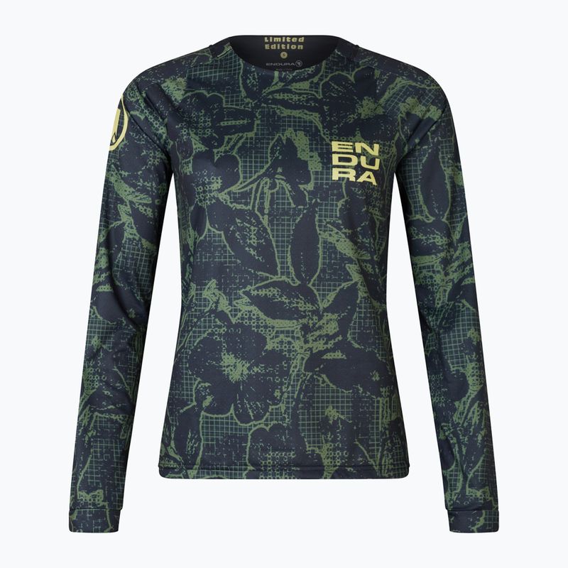 Лонгслів велосипедний жіночий Endura Floral Ltd W black 4