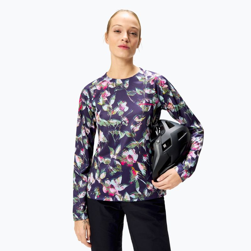 Лонгслів велосипедний жіночий Endura Floral Ltd W bramble