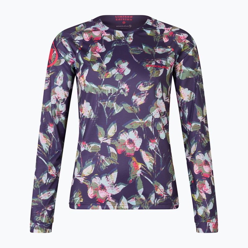 Лонгслів велосипедний жіночий Endura Floral Ltd W bramble 4